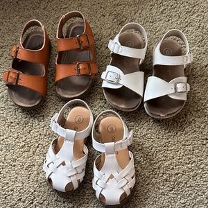 Cat & Jack Brown and White Kids Sandals Set